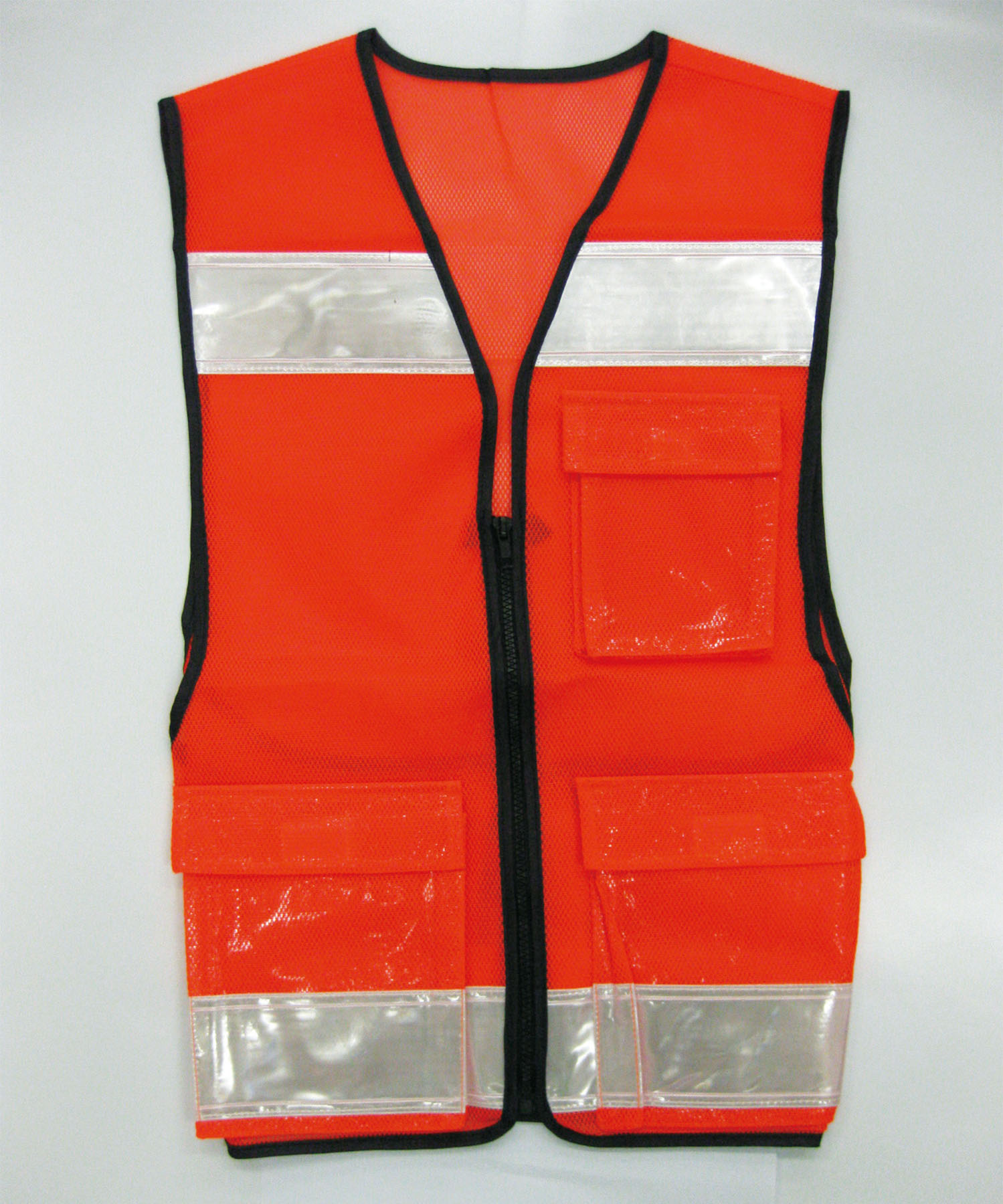 多機能ベスト 蛍光オレンジ 安全用品 標識 反射ベスト 身に付ける安全用品