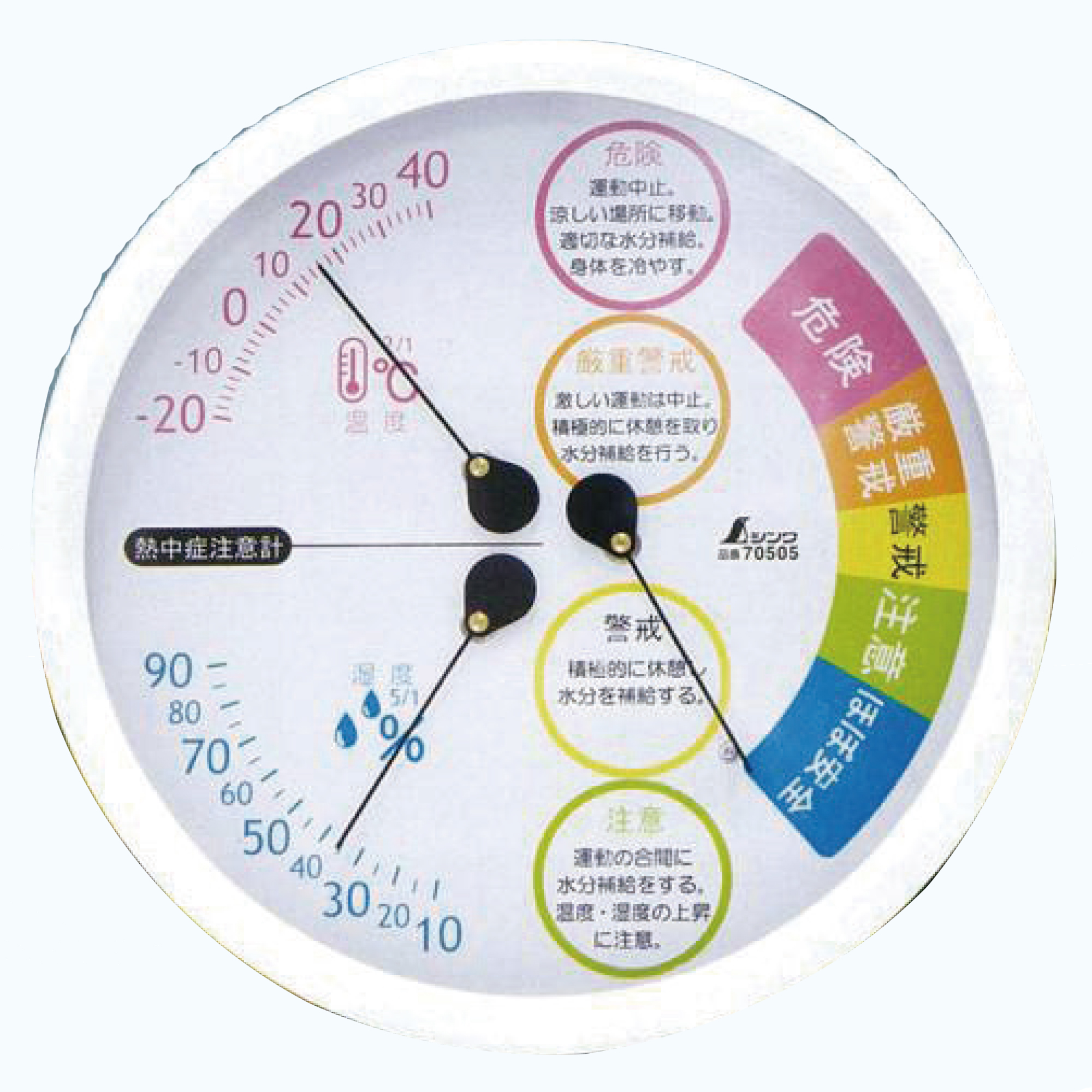 ホットセール <br>ユニット 熱中症対策標識 温湿度計付